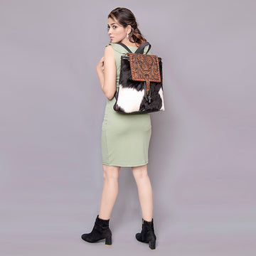 American Darling Backpack Hand Tooled Hair on Genuine Leather Western Women Bag | for Laptop School Purse Travel